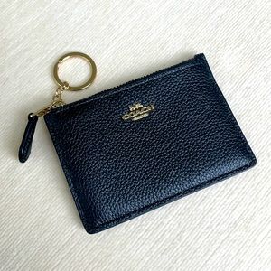 Coach Mini Skinny ID Card Case Wallet in black